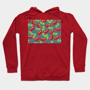 Delicious seamless pattern with cherries fruit Hoodie